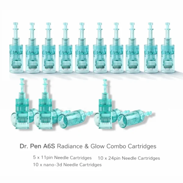 dr. pen a6s radiance & glow combo cartridges total 25pcs