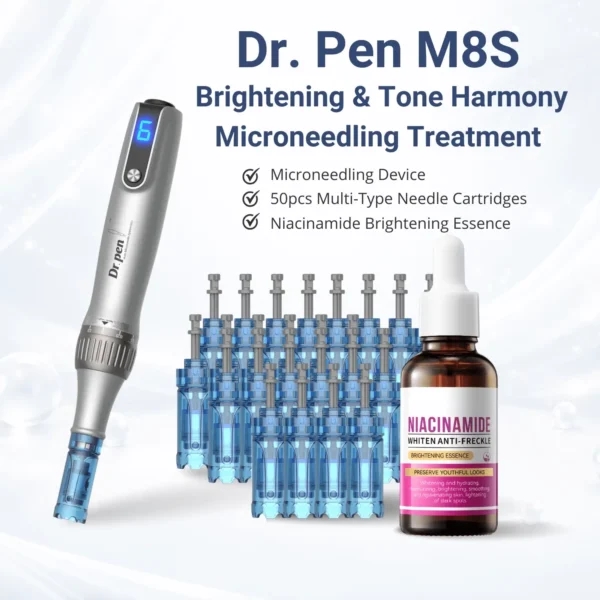 dr. pen m8s brightening & tone harmony microneedling treatment with niacinamide brightening essence (30ml)