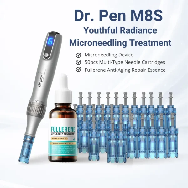 dr. pen m8s youthful radiance microneedling treatment with fullerene anti aging repair essence (30ml)