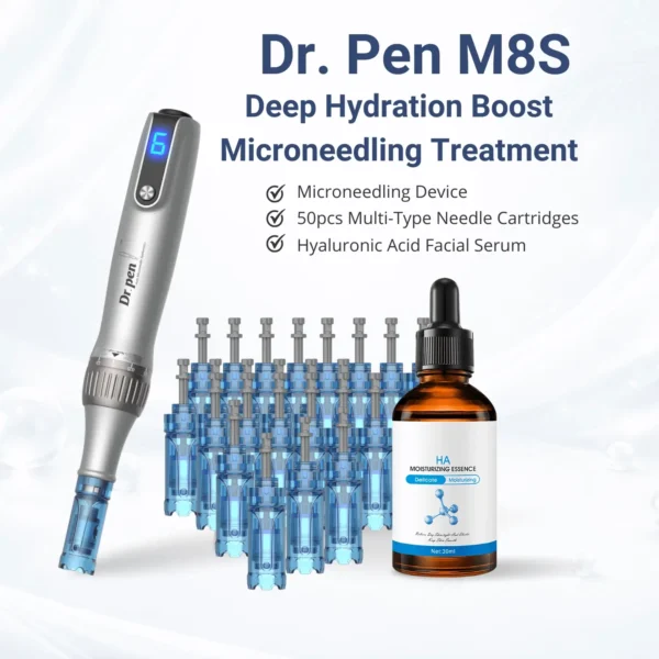 dr. pen m8s deep hydration boost microneedling treatment with hyaluronic acid facial serum (30ml)