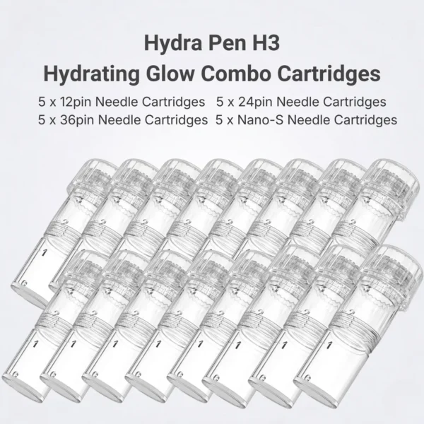 hydra pen h3 hydrating glow combo cartridges total 20pcs