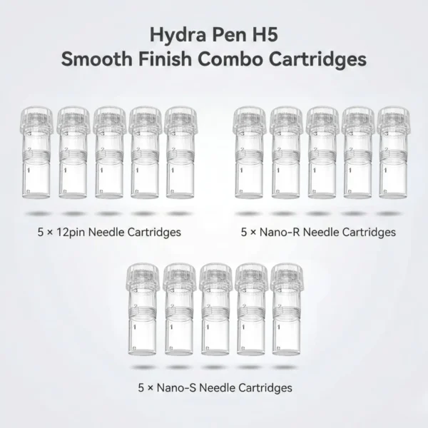hydra pen h5 smooth finish combo cartridges total 15pcs